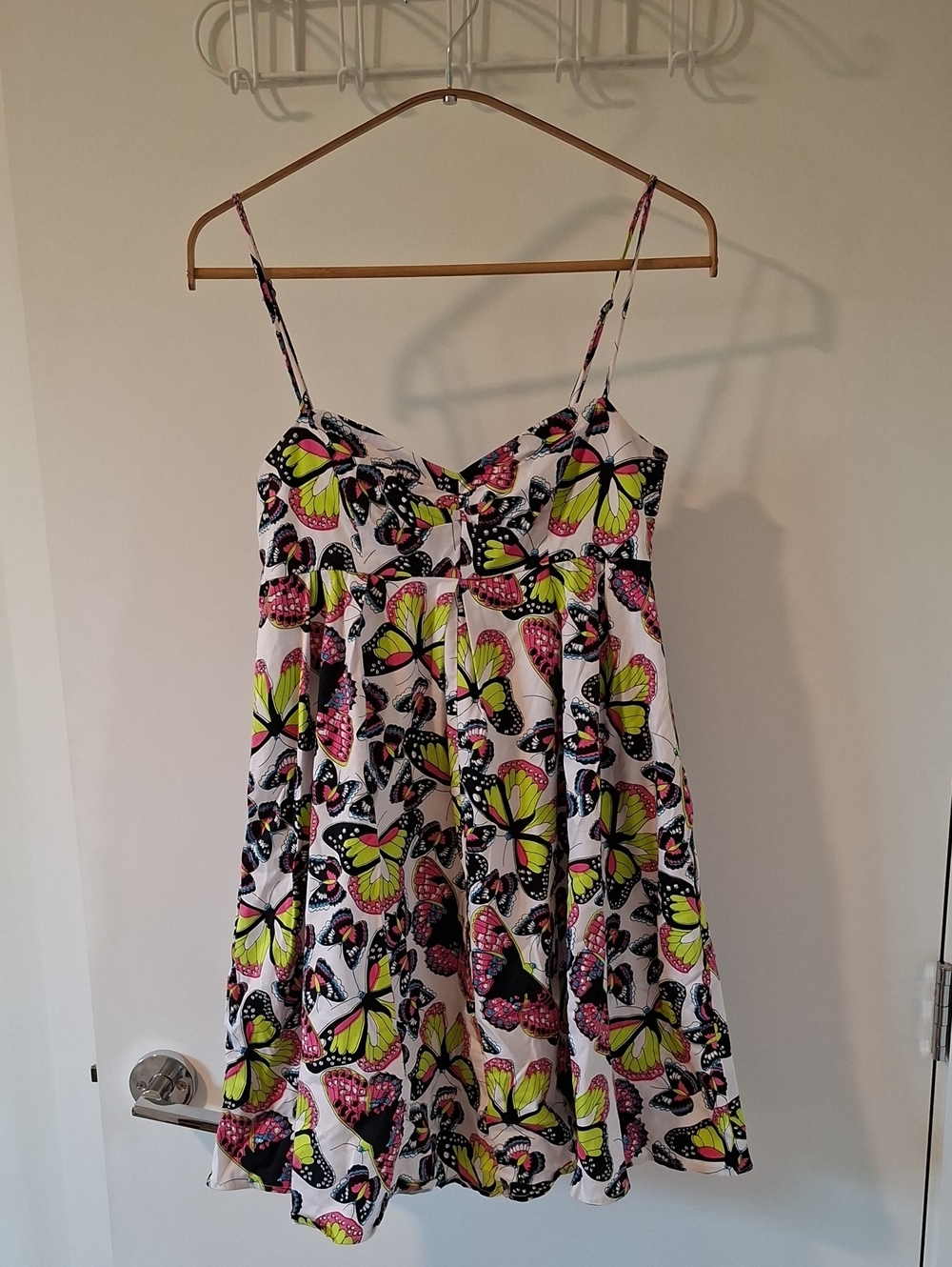 Betsey Johnson Vintage Y2K Babydoll Butterfly Print Mini Dress (Size US 4) - Picture 1 of 9